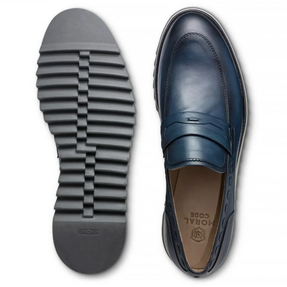 Moral Code Men's Blue Hubert Slip ons Size 13 - Picture 2 of 11